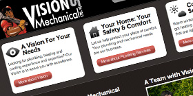 Screenshot of Vision Mechanical website